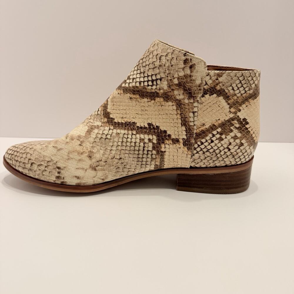 Aldo Ankle Boots Womens Size 10 Snakeskin Leather Heel Zip Closure - Picture 8 of 11